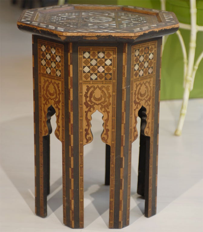Vintage Octagonal Moroccan End Table 2