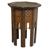Vintage Octagonal Moroccan End Table