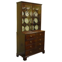 George III Period Mahogany Secretary Bookcase