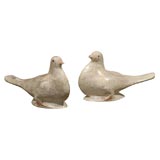 Hand painted and carved pair of sandlings Hand painted and carved pair of sandlings