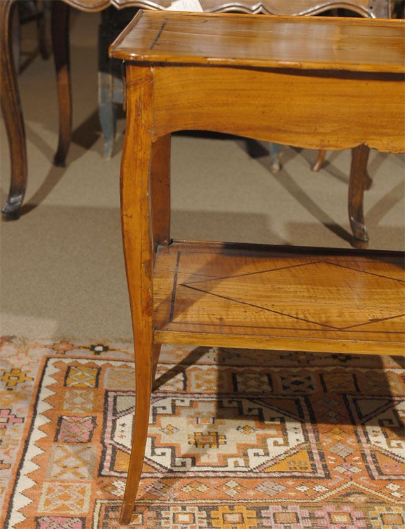 Louis XV Inlaid Side Table in Fruitwood, c. 1760 4