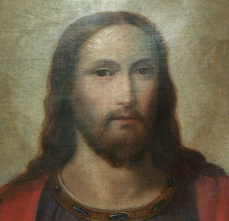 sacred heart of jesus oil painting