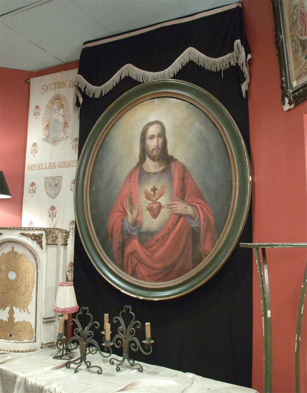 French Oil Painting of the Sacred Heart of Jesus 2