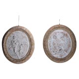 Pair of French Plaster Plaques