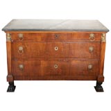 French Empire Walnut Commode