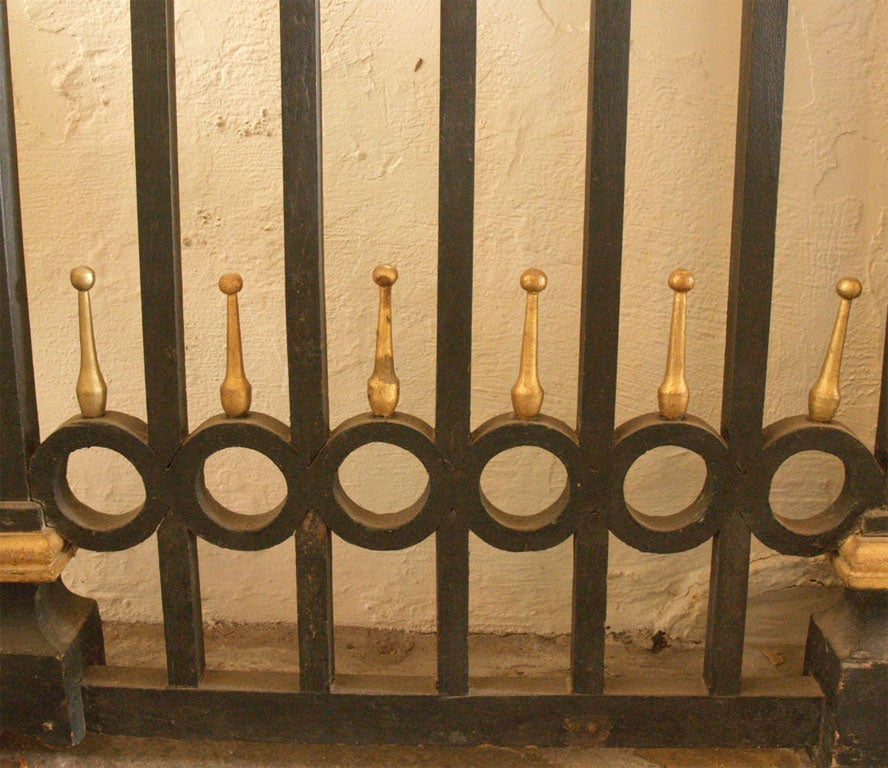 Pair of 19th Century Belgian Carved Wood Decorative Grills with Gilded Details 2