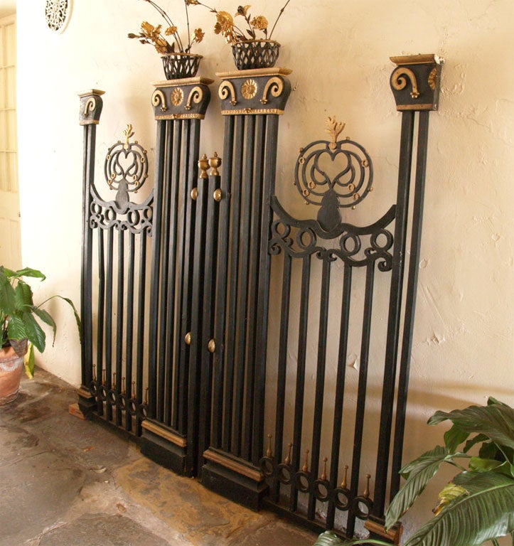 Pair of 19th Century Belgian Carved Wood Decorative Grills with Gilded Details 3