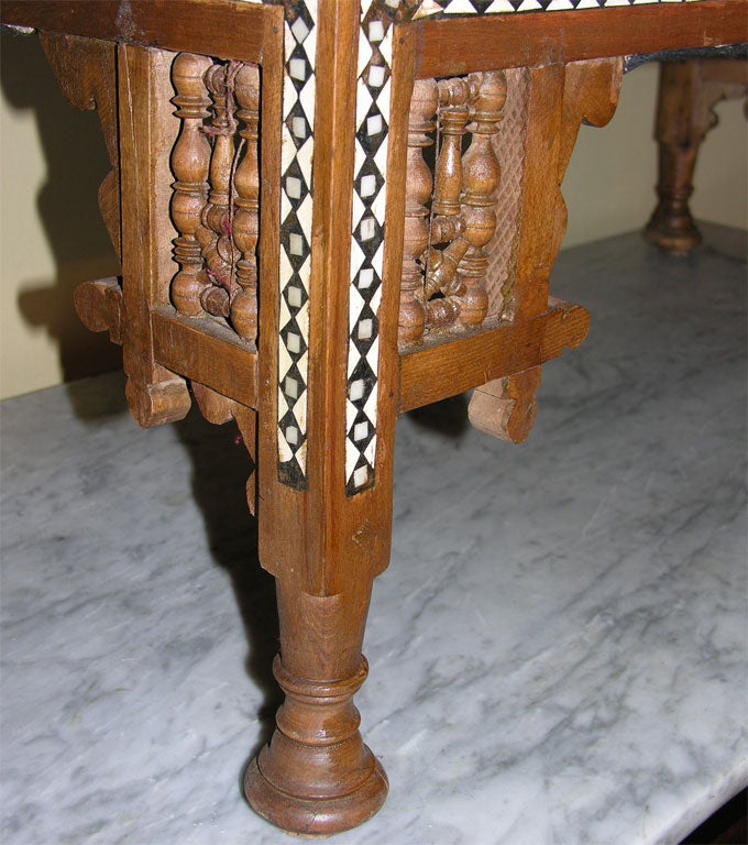 Moroccan Bench With Bone Inlay 1