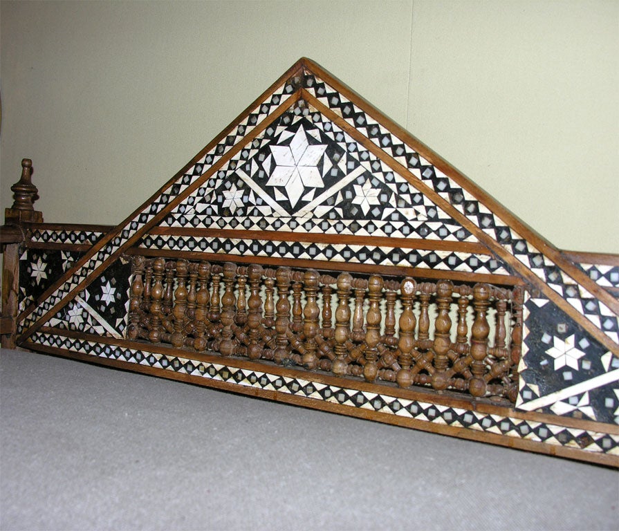 Moroccan Bench With Bone Inlay 3