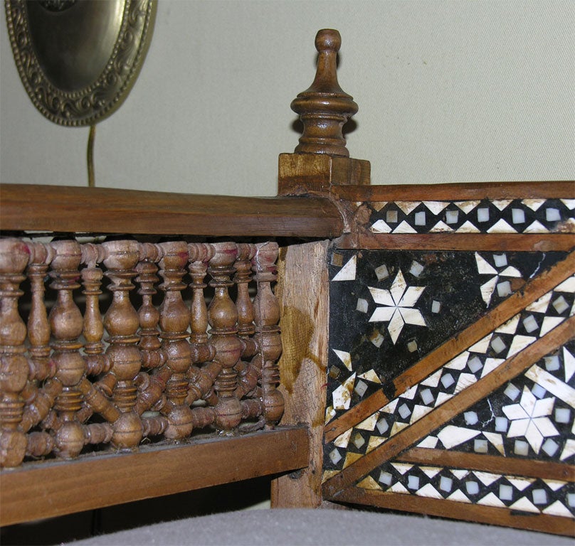 Moroccan Bench With Bone Inlay 4