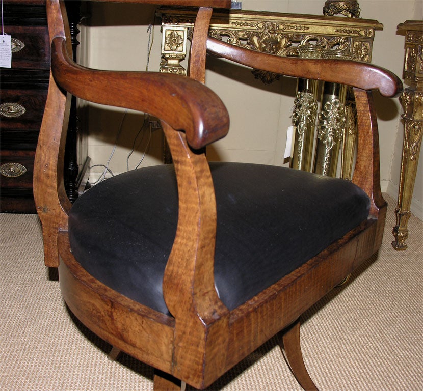 Biedermeier Oversized Swivel Desk Chair