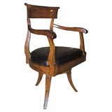 Biedermeier Oversized Swivel Desk Chair