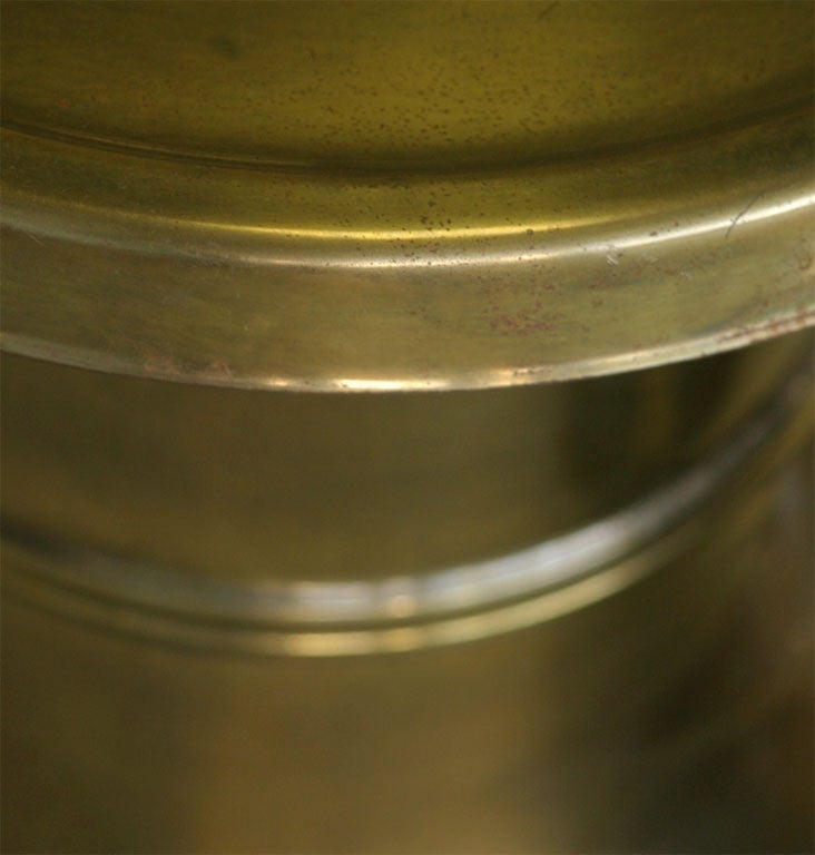 20th Century PAIR OF BRASS MASTERCRAFT TABLES / STOOLS
