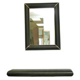 CUSTOM EMBOSSED LIZARD WALL MIRROR AND CONSOLE