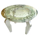 POLKA DOTTED GLASS DINING TABLE/CENTER TABLE