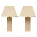 Pair of Pieced Goatskin (Parchment) Lamps