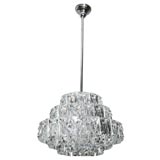70's Super-Glam, 5-Tiered, Multi-Faceted Chandelier