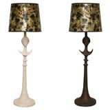 Pair of 70
s Resin Lamps in the Manner of Giacometti Pair of 70
s Resin Lamps in the Manner of Giacometti