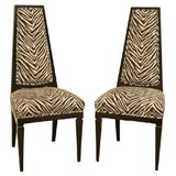 Fabulous Set of Four Dining Chairs Designed by James Mont