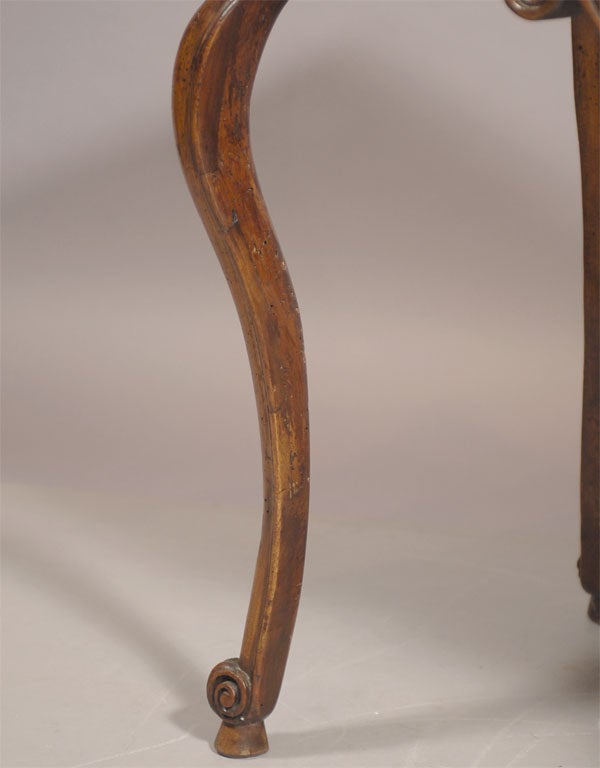Hand-Carved Louis XV Period Walnut Console from Provence, circa 1760 For Sale