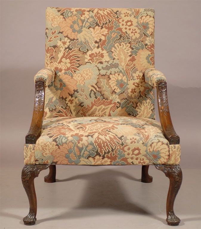 George III Gainsborough Arm Chair in Mahogany, c. 1760 1