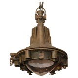 French industrial hanging light
