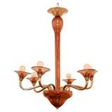 Moderne Murano Glass and Chorme  Chandelier