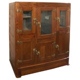 19THC  BRANTFORD OAK REFRIGERATOR W/ NEW  REFRIGERATION SYSTEM