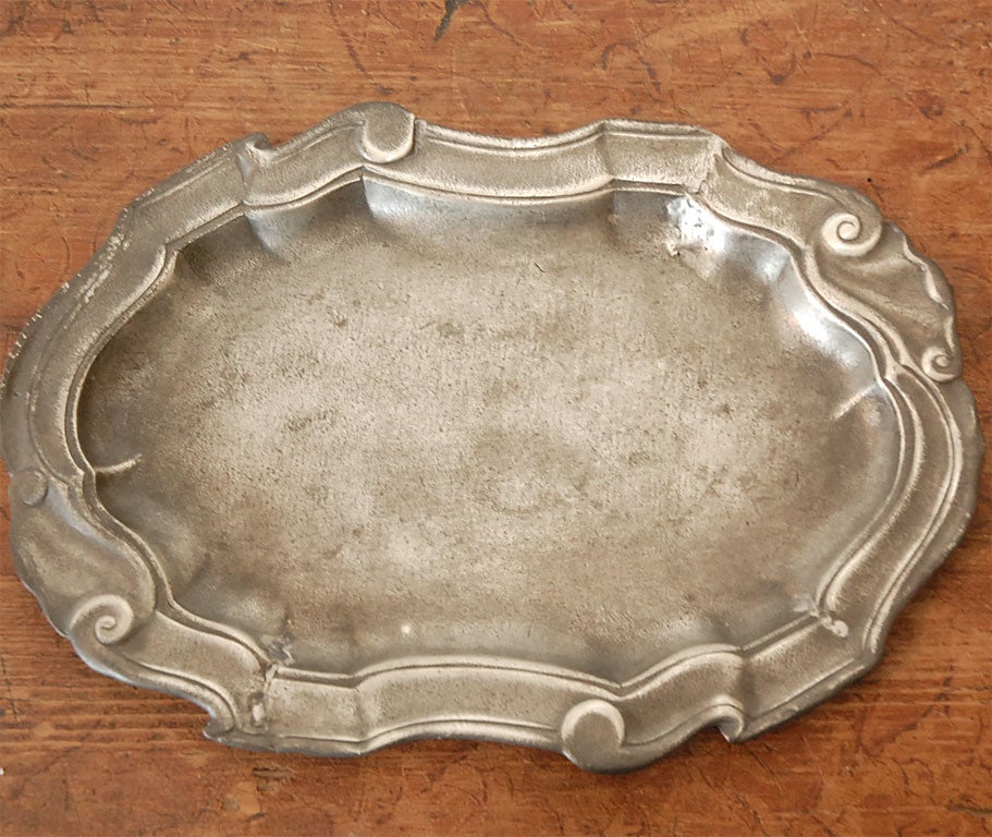 19THC PEWTER TRAY