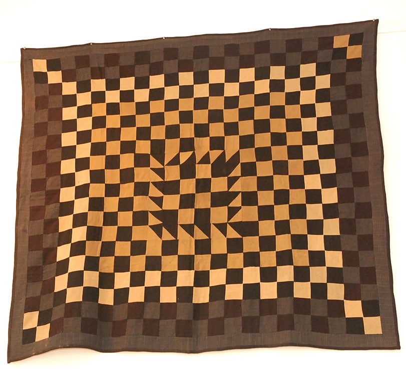 VERY RARE BLACK AND WHITE MENNONITE QUILT  AND PRISTINE CONDITION FOUND IT IN PENNSYLVANIA