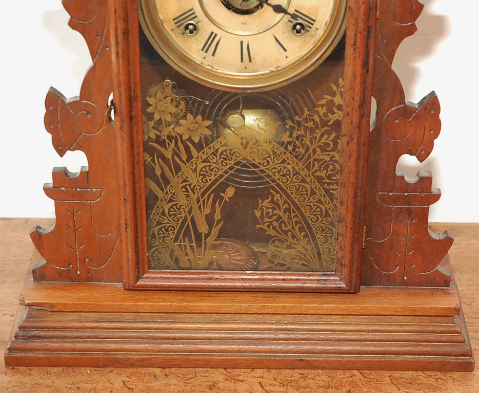 gingerbread mantel clock
