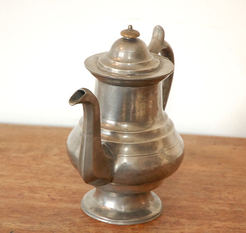 Pewter LATE 18THC C. TEA POT PEWTER