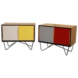 Cabinet in Painted Metal 
Wood by Willy Van Der Meeren