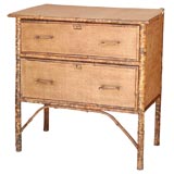 English  bamboo chest of drawers