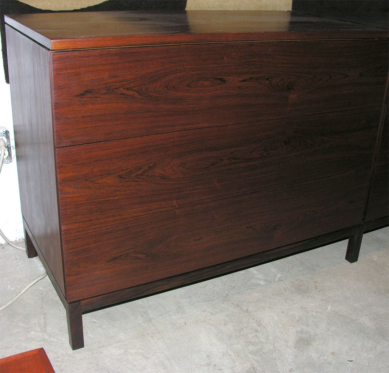 Rosewood Florence Knoll double dresser-1950's