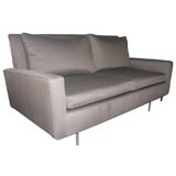 Florence Knoll 2 seat sofa on tubular chrome legs-1950's