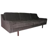 Jens Risom 3 seat sofa on tubular walnut legs-1950's