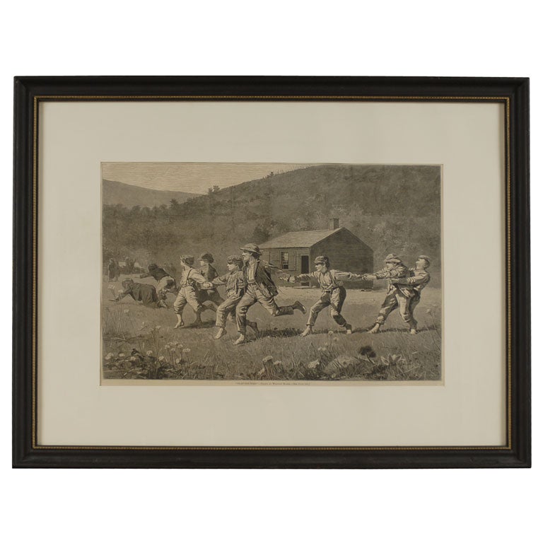 "Crack the Whip" by Winslow Homer for Harper's Weekly Magazine For Sale
