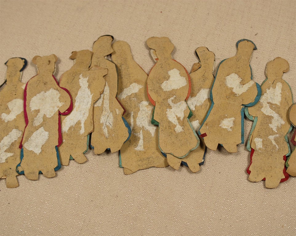 Set of Eleven Silk and Paper Chinese Figure Dolls 2