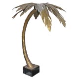 1970's French Metal Palm tree Floor Lamp