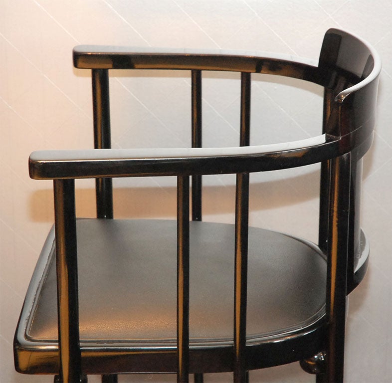 Pair of Vienna Secessionist arm chairs by Josef Hoffmann 3