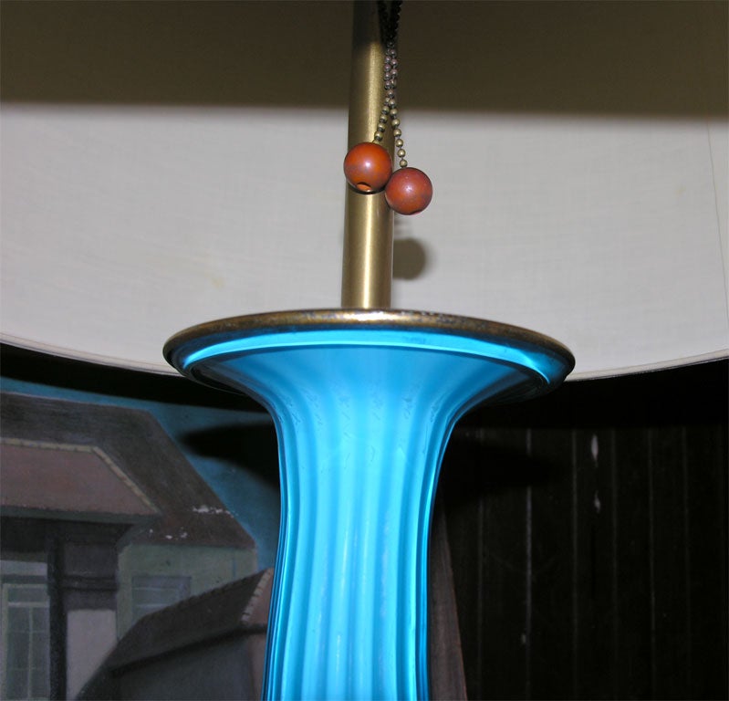 Venetian Murano Glass Lamp In Excellent Condition In Stamford, CT