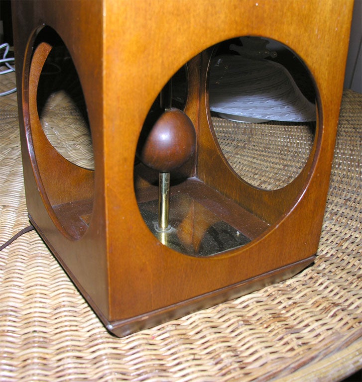 Mid-20th Century Mod 1960s Wood Lamp For Sale