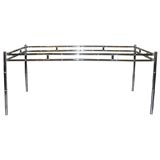 Chrome Faux Bamboo Dining Table