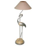 Retro Silver gilt Flamingo Standing Lamp