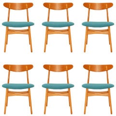 Lot de 6 chaises de salle à manger Hans Wegner CH-30