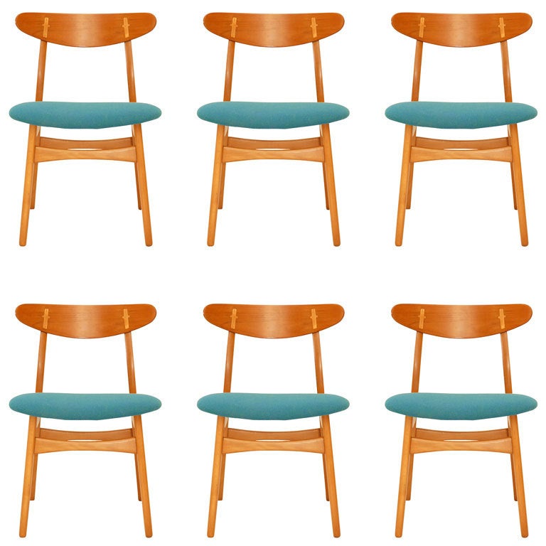 Set of 6 Hans Wegner CH-30 Dining Chairs