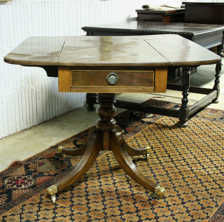 Mahogany Drop Leaf Table For Sale 2