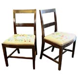 Pair of Inlaid Mahogany Side Chairs
