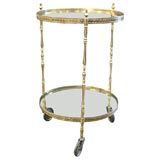 Small Glass-and-Brass Bar Cart
